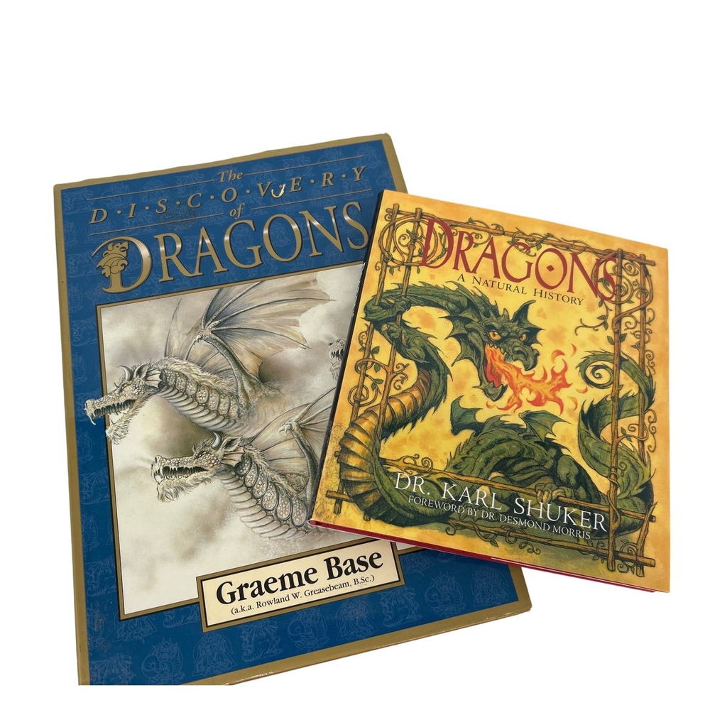 Dragon Book Set Discovery of Dragons Graeme Base & Dragons Natural History